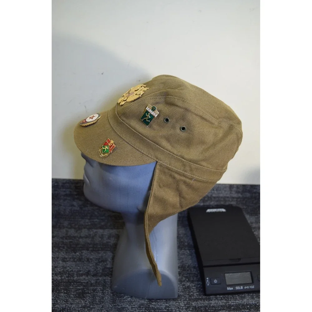 Soviet Russian Afghanka Hat Soldier Cap Military Hat 56 USSR + PINS